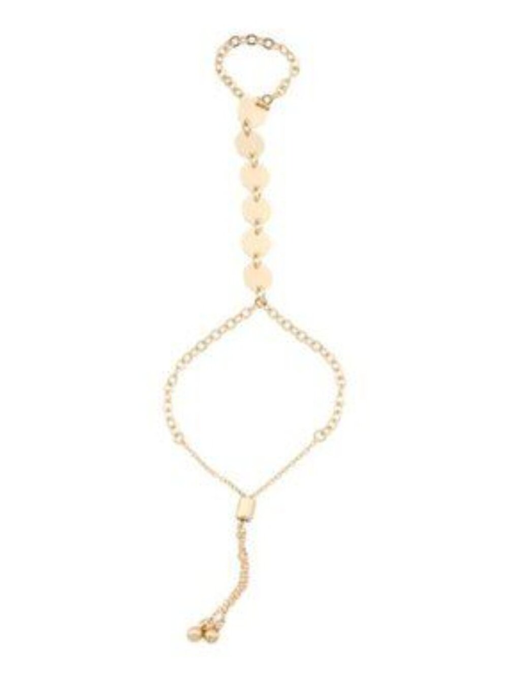 TRUE TO FORM 14kt Gold Plated Round Disc Cable Chain Hand Jewelry Bracelet